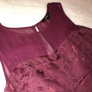 Maroon Pencil-Skirt Dress